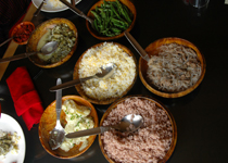 Typical lunch in Bhutan